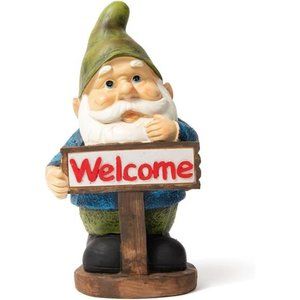 Welcome Gnome Solar Light for Home& Outdoor Decor Gnome Solar Powered Flickering